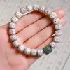 Pulsera de Semillas de Bodhi Estrella y Luna de Hainan para Hombres, Cuentas de Oración de Arte Cultural Chino, Pulsera Pixiu de Cinabrio, Cuentas Budistas del Mantra de Seis Palabras para Mujeres