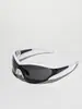 Gafas de Sol de Forma Especial Estilo Futurista Y2K para Mujer, Gafas Deportivas de Ciclismo para Hombre, Personalidad Trendy y Genial, Gafas Estilo Ins Chica Popular, Estilo Nuevo