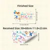 Br4033E "Que Tus Sueños Se Hagan Realidad" Bicicleta Infantil Globo Graffiti Pegatina de Pared Autoadhesiva Pegatina de Decoración para el Hogar