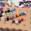 Contas de Ábaco, Contas Espaçadoras de Vidro Colorido com Furo Reto, Pulseira, Colar, Pingente de Carro, Acessórios de Joias Artesanais Multicor, Decoração com Contas de Material