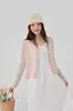Cardigã de Lyocell Verão Estilo Fino Xale de Proteção Solar Feminino Roupa de Malha Respirável para o Verão Jaqueta Pequena Feminina