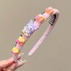 Diadema para Niñas con Flequillo y Cabello Roto, Pasador Antideslizante de Tela Estilo Coreano para Niña Pequeña, Diadema para Niña, Diadema
