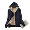 Nueva sudadera con capucha gruesa de lana de cordero forrada de forro polar para otoño e invierno, cárdigan deportivo casual holgado para hombre, chaqueta cálida