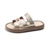 Venda Quente Transfronteiriça Verão 2026 Novos Sapatos Casuais Antiderrapantes da Moda, Sapatos Infantis, Chinelos de Couro Brilhante, Sapatos de Praia Antiderrapantes Atacado