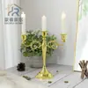 Candelabro Dorado Retro Europeo de Múltiples Brazos Estilo Ins Lujo Accesible Romántico Boda Decoración de Hotel Accesorios para el Hogar - Transfronterizo