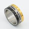 Anillo Nuevo Creativo Personalizado Galvanizado al Vacío Tres Colores Acero de Titanio Anillo Giratorio para Hombres y Mujeres Anillo de Pareja W136