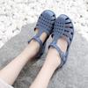 Sandalias Baotou para Mujer Primavera y Verano 2025 Sandalias Romanas Transpirables Planas Casuales Hebilla Playa Sandalias de Gelatina