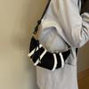 Bolso Transfronterizo para Mujer, Bolso de Axila Helado Súper Popular, Bolso de Hombro Cruzado Retro, Bolso de Felpa de Moda con Forma de Croissant Dumpling al por Mayor