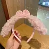 Faixa de cabeça fofa com orelhas de panda para lavar o rosto, faixa de cabeça de pelúcia de desenho animado com coroa alta para mulheres, faixa para maquiagem e lavar o cabelo, acessório de cabelo