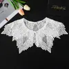 Nuevo Chal Pequeño de Encaje Estilo Coreano Combinable Blusa Calada Abrigo Pequeño de Verano para Mujer Chaleco Pequeño Camisa sin Mangas