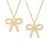 Enigma Joyería Lazo Shi Jia Beizhu Circonita Collar Clavícula Acero de Titanio Recubrimiento PVD Oro Verdadero Color que No Se Desvanece Femenino
