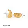 Pendientes de Acero Inoxidable con Forma de Gota de Lujo Ligero de Venta Caliente Europeos y Americanos para Mujer, Pendientes Huecos de Oro de 18 Quilates con Diseño de Nicho al por Mayor