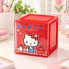 Caja de Almacenamiento de Escritorio de Cubo de Rubik de Dibujos Animados Cubos Mini Apilables Gabinete con Cajón Transparente Organizador Papelería Caja de Almacenamiento de Escritorio