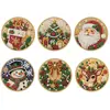 Decoração de Árvore de Natal 5D Amazon Cross-Border Halloween Dey Pintura Diamante Pérola Acrílico Natal Conjunto de 6 Peças Decoração Suspensa