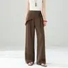 Pantalones Anchos de Cintura Alta Relajados para Mujer, Verano 2026, Tencel Delgado, Caída Fluida, Pierna Recta Casual Adelgazantes, Pantalones Largos