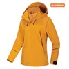 Outono/Inverno Funcional Zíper Angulado Bolso Grande Três em Um Roupa de Trabalho ao Ar Livre Logotipo Personalizado Jaqueta à Prova de Vento e Água Impressão