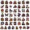 50 nuevas calaveras de Día de Muertos transfronterizas para equipaje, botellas de agua, patinetas, decoración personalizada, pegatinas impermeables