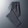 Pantalones de Seda de Hielo de Secado Rápido para Hombre Verano Ligeros Leggings Holgados de Pierna Recta Talla Grande Pantalones Deportivos de Alta Elasticidad Pantalones Rectos para Aire Acondicionado