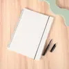 Caderno de Negócios Transparente Fosco de PP em Estoque com Elásticos, Caderno Espiral Planejador Diário Estudantil Estilo Ins A5, Personalizável