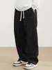Amazon Comércio Exterior Transfronteiriço Europa e América Roupas Masculinas Primavera 2026 Novos Calças Largas Logo Veludo Cotelê Reto Simples