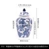 Vaso de Porcelana Folhas Azul Claro e Branco Entrada Sala de Estar Novo Estilo Chinês Cerâmica Florista Enfeites de Mesa Queima Gao Sen Hidropônico