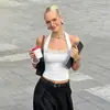 Ropa de mujer transfronteriza europea y americana 2026 verano nueva moda encaje patchwork espalda descubierta cuello halter corbata top camisola versátil