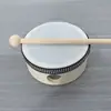 Instrumento de percusión infantil Orff 8 pulgadas imitación piel de oveja cuero de poliéster pandereta de piel de oveja tambor de mano