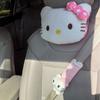 Gato de Desenho Fofo Bolinhas Rosa Laço KT Hello Kitty Apoio de Cabeça de Carro Travesseiro de Pescoço Almofada de Carro