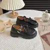 Sapatos Mary Jane para Meninas, Novo Estilo College de Outono com Solado Macio, Sapatos de Princesa, Sapatos Individuais Infantis com Laço, Sapatos de Performance Pretos