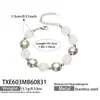 Collar de acero inoxidable con cuentas ovaladas multicolor transfronterizo europeo y americano, pulsera de cadena para clavícula de mujer de nicho de lujo ligero