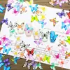 Nuevos Accesorios para Uñas Serie Mariposa Colorida Hielo Transparente, Accesorios Florales de Mariposa Frescos de Primavera para Uñas y Cabello, Adornos de Resina