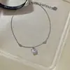 S925~Banho Completo em Prata 18K Ouro Clássico Super Brilhante Pulseira Redonda com Diamante Único Design Simples de Nicho Sensação de Alto Padrão para Mulheres