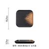 Vajilla de melamina dorada de malla negra, plato de sushi rectangular de estilo japonés, plato de plástico comercial de tienda de barbacoa de porcelana de imitación de alta calidad