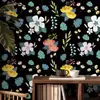 Pegatina de Pared Floral Romántica Autoadhesiva Papel Tapiz Resistente a la Humedad y al Moho Ecológico Lujo Ligero Decorativa para Pared de Dormitorio Armario Renovación