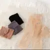 Medias Completamente Transparentes de Longitud hasta la Pantorrilla para Mujer, Antideslizantes en las Suelas, Calcetines de Seda de Cristal Ultra Delgados 0D con Sensación Natural Color Nude para Verano
