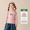 Roupas Infantis Amila 2026 Inverno Nova Camisa Térmica de Gola Alta para Meninas Camiseta Infantil com Estampa de Desenho Animado