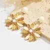Brincos de Flor de Ráfia Tecidos à Mão Quente Vendidos no Temu Brincos de Design de Nicho Brincos Doces Boêmios