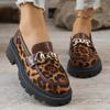 Comercio Exterior talla grande Zapatos Casuales para Mujer 2024 Primavera y Otoño Nuevo Moda Europea y Americana Suela Gruesa Punta Redonda Slip-on Zapatos de Mujer