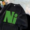 100 Cotton American T-sleeved T-shirt 2022 Novo estilo europeu e americano Hip Hop Top Summer Fashionable Loose All-match Body