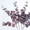 Flor Simulada Redonda Eucalipto Hoja de Dinero Flor Falsa Cinta Manzana 3D Eucalipto Planta Simulada Material de Hoja de Gama Alta