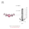 Pendientes Lanbo F136 de Aleación de Titanio con Circonita Cúbica 5A, Aretes de Presión, Joyería para Perforación de Cartílago, Accesorios para Piercings Corporales, Venta Caliente Transfronteriza