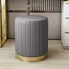 Banqueta de Luxo Leve, Banqueta de Maquiagem para Quarto, Banqueta Nórdica Moderna para Manicure, Banquinho Baixo Redondo para Sala de Estar, Banqueta para Penteadeira, Cadeira de Maquiagem
