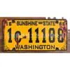 Placa de matrícula personalizada de comercio exterior, placa de aluminio, Cartelera, estampado metálico cóncavo-convexo, Estándar Americano, decoración, fabricante