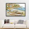 Comercio exterior suministro serie paisaje costero Barco de playa Nuevo Hilo de bordar punto de cruz bordado sala de estar bordado paquete de material decorativo