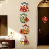 Nova Pintura Decorativa para Parede de Fundo de TV Estilo Chinês, Novo Modelo de Conjunto de Enfeites Pendurados do Deus da Riqueza, Decoração de Parede de Alto Padrão