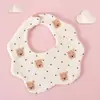 Distribuidor de Baberos Impermeables de Doble Cara de Algodón Puro Tamaño Bebé para Lactantes y Niños Pequeños, Baberos con Forma de Pétalo para Niñas y Niños
