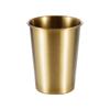 Taza de Cerveza de Acero Inoxidable 304 de una Sola Capa Dorada Taza de Agua Comercial Taza para Bebidas Frías de Verano Taza Apilable para Exteriores