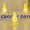 Decoração de Natal iceberg luz noturna luz de atmosfera ins decoração de mesa luz de vela eletrônica LED árvore de Natal criativa