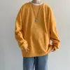 Suéter de primavera para hombre cuello redondo color liso estilo Hong Kong holgado estilo estudiante estilo coreano versátil estilo perezoso suéter de moda