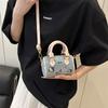 Bolsa Infantil 2026 Nova Moda Meninas Princesa Gato Jeans Bolsa de Ombro Meninas Moedeiro Cilíndrico Bolsa Transversal